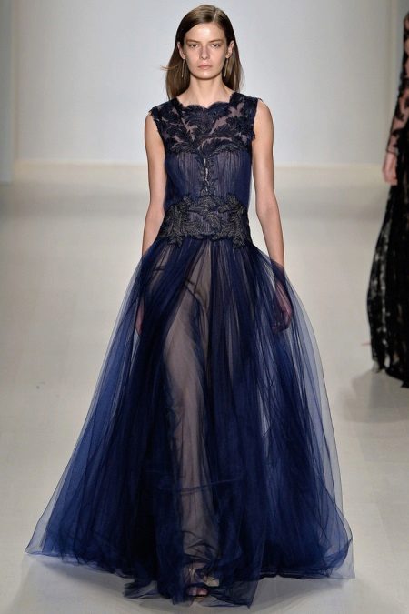 Robe de soirée bleue Tadashi Shoji