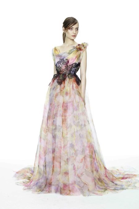 Robe de soirée de Marchesa au sol