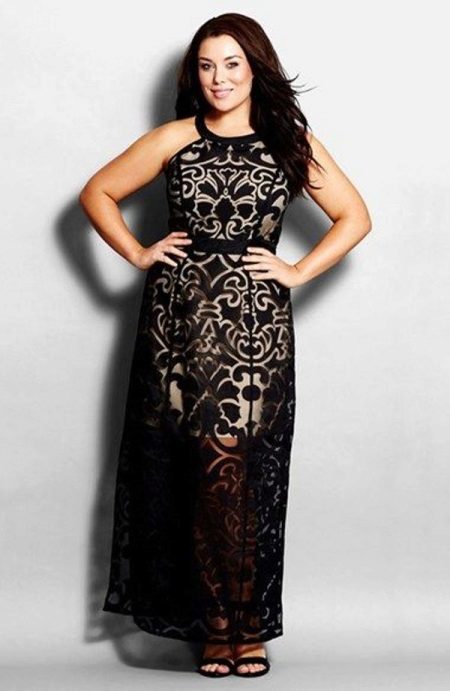 Robe de soirée en dentelle noire