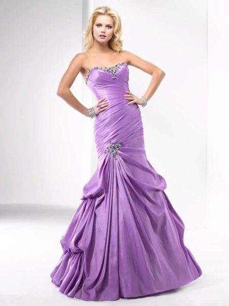 Robe de soirée violette sirène