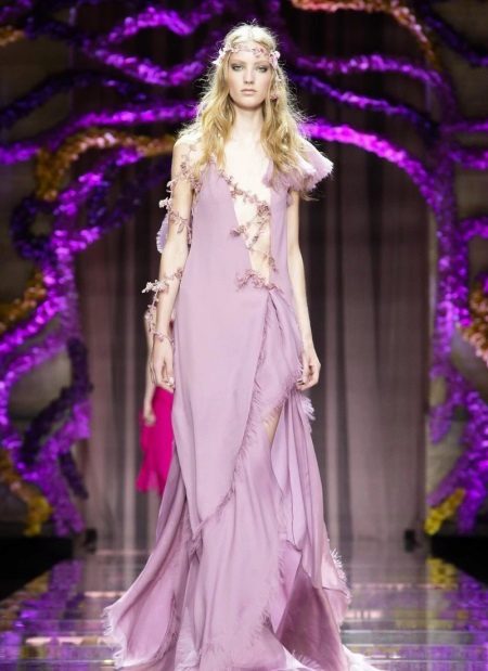 Robe de soirée violette sexy