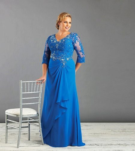 Robe de soirée lumineuse pour mère de la mariée