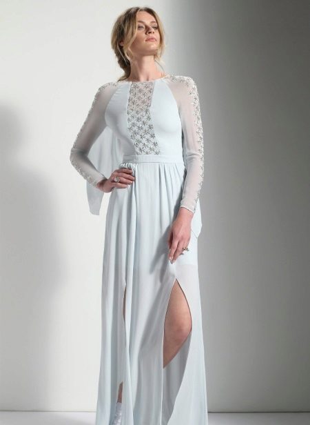 Robe de soirée à manches raglan au sol