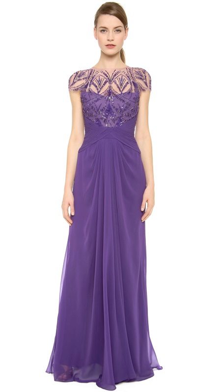 Robe de soirée lilas sirène