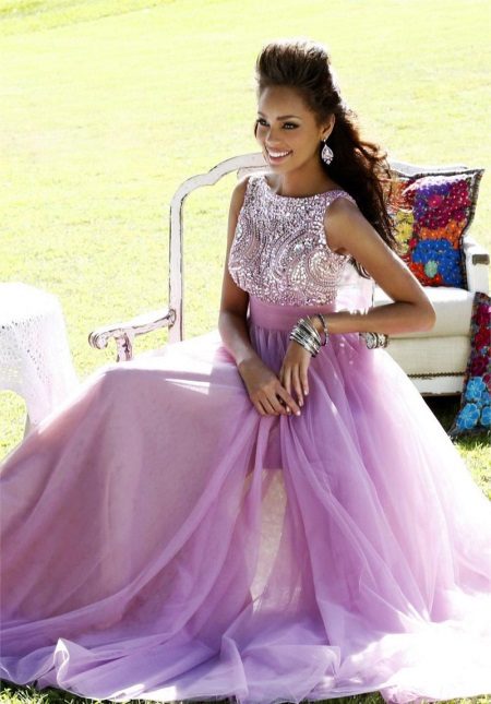 Robe de soirée violet clair