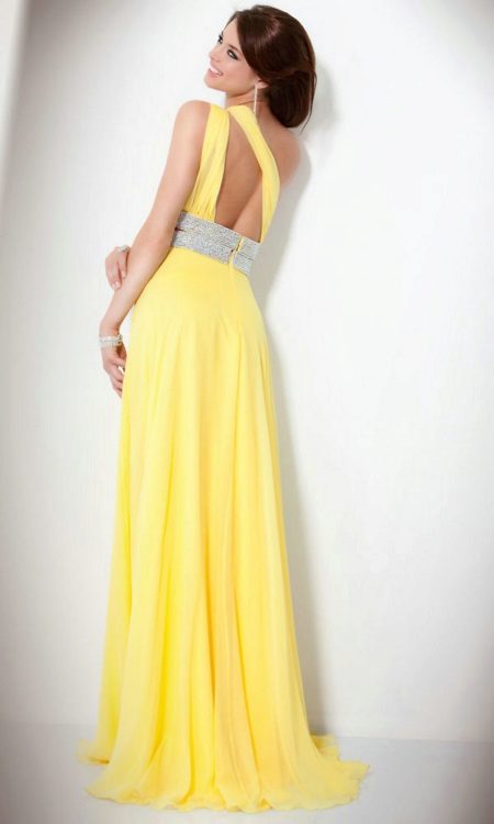Robe de soirée grecque avec dos ouvert