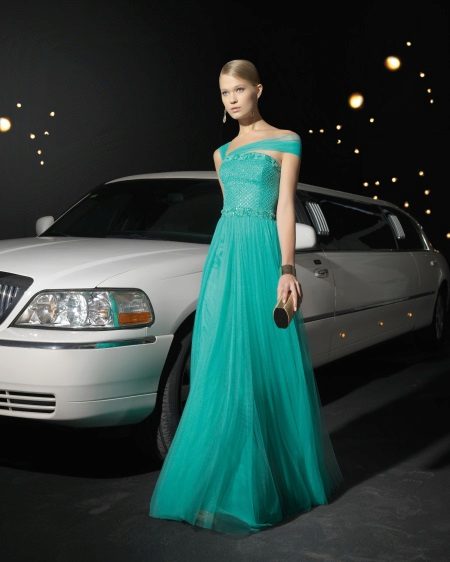 Robe de soirée verte