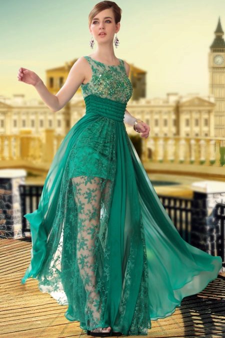 Robe de soirée verte