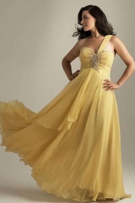 Robe de soirée jaune