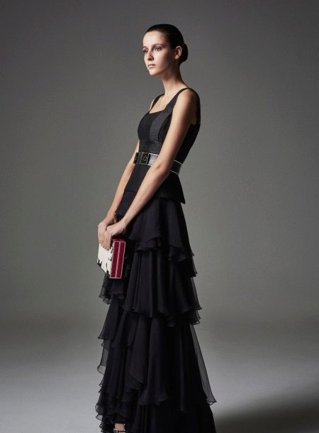 Robe de soirée par Alexander Mcqueen avec jupe à volants