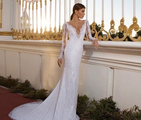 Robe de mariée sirène avec train