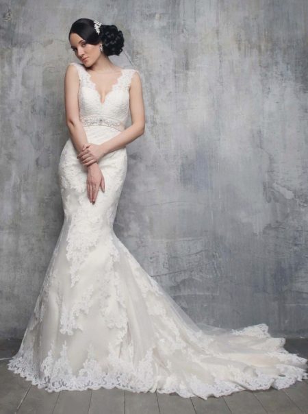 Robe de mariée mariage sirène avec une boucle