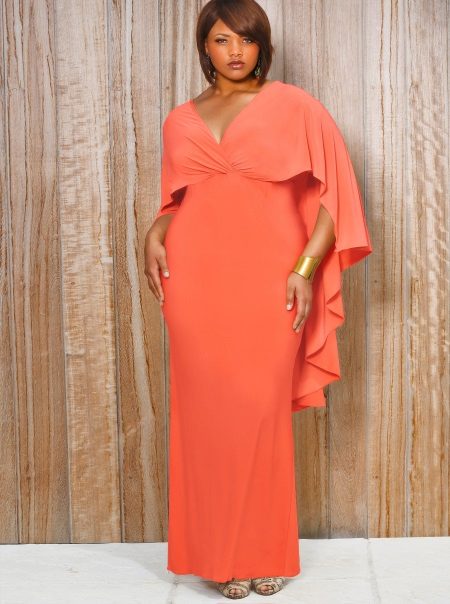 Robe de soirée élégante pour les grandes tailles jusqu'au sol