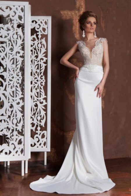 Robe de mariée droite ajustée