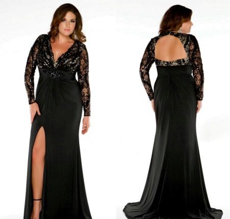 Robe de soirée à dos ouvert pour filles à part entière