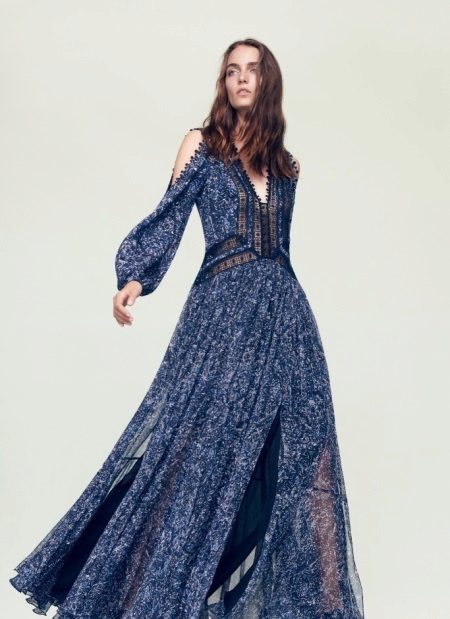 Robe de soirée d'été à manches en mousseline