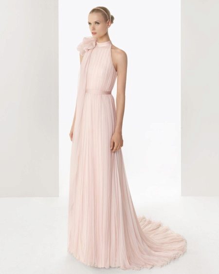 Robe de mariée rose droite