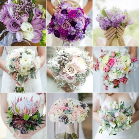 Bouquets de mariage sous une robe d'ivoire