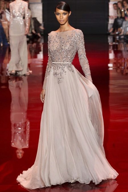Robe de soirée de Noël 2016 au sol