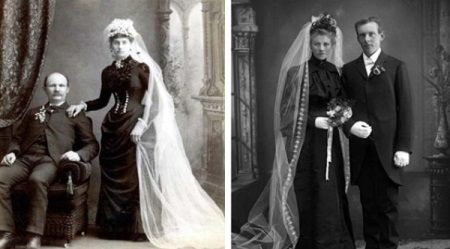 Robes de mariée noir vintage