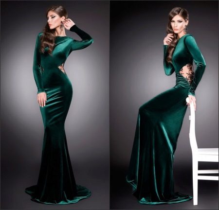Robe émeraude verte