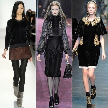 Chaussures pour les tenues de velours