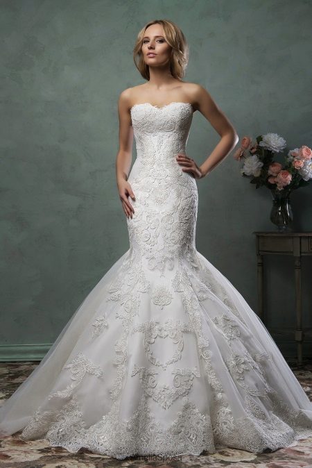 Robe de mariée en dentelle sirène
