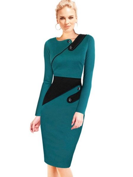 Robe turquoise chaude