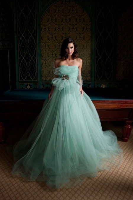 Robe turquoise légère et moelleuse
