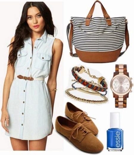 Accessoires en cuir marron pour jeans