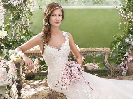  Robe de mariée espagnole à bretelles