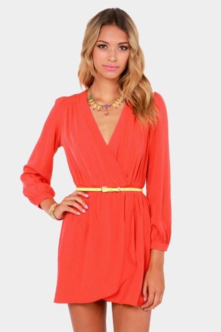 Mini robe corail