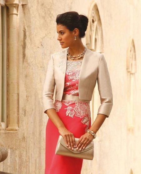 Robe longue corail