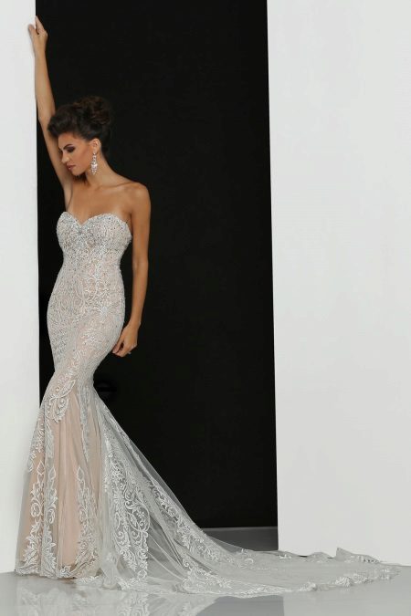 Robe de mariée sirène avec strass