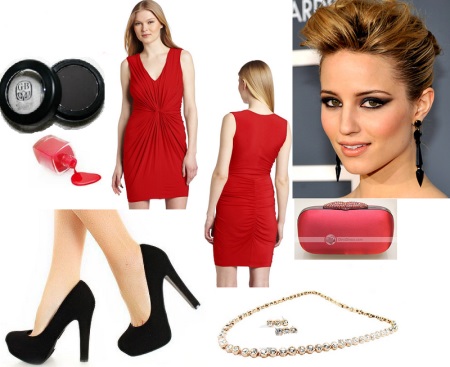 Accessoires pour robe framboise