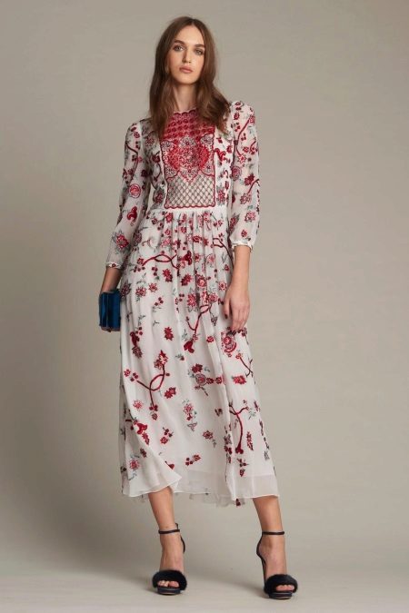 Robe en mousseline de soie midi