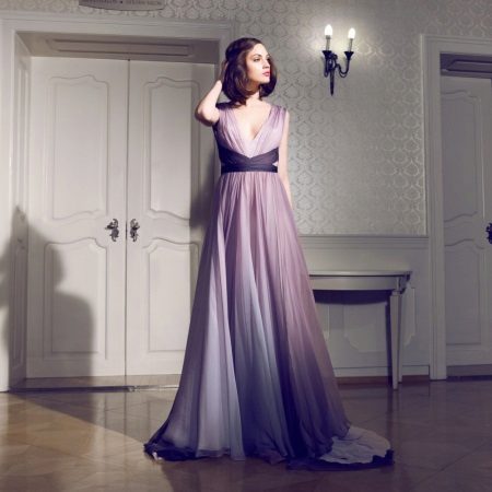 Robe en mousseline superposée