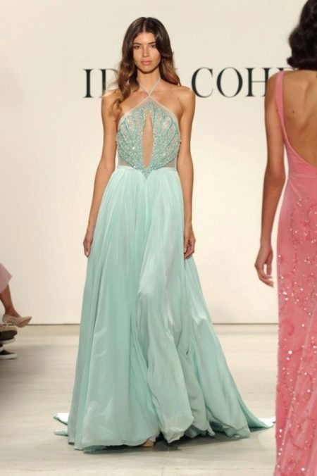 Robe en mousseline turquoise