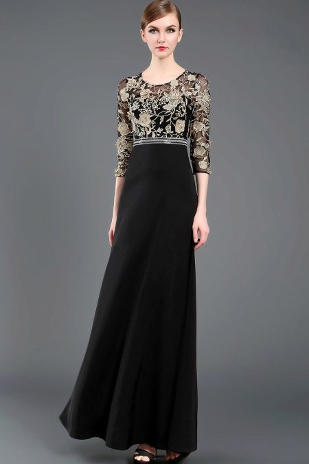 Robe de soirée noire de Chine