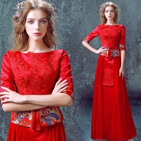 Robe de soirée rouge de Chine