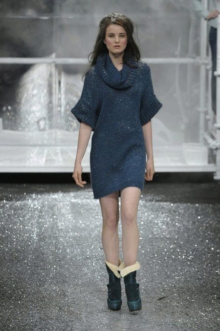 Robe pull tricotée
