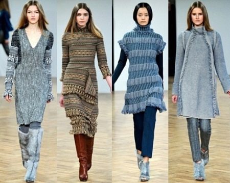 Longueur de la robe en tricot