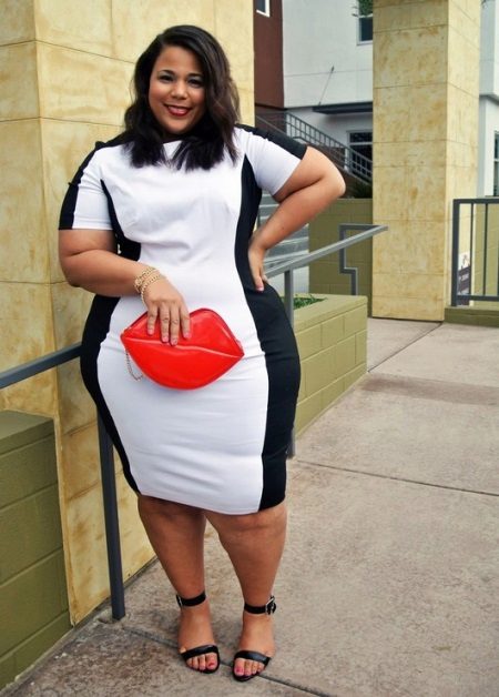 Robe noire et blanche pour filles complètes
