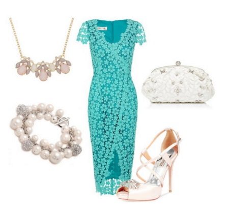 Accessoires pour robe turquoise