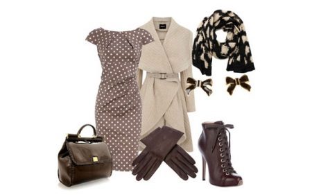 Accessoires à la robe beige-marron