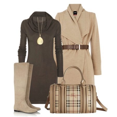 Accessoires de robe beige et marron