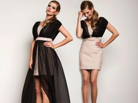 Robe transformante bicolore