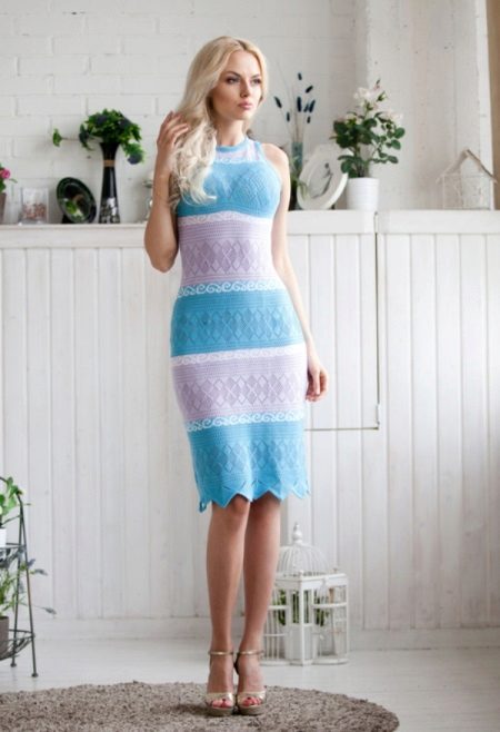 Robe tricotée bicolore