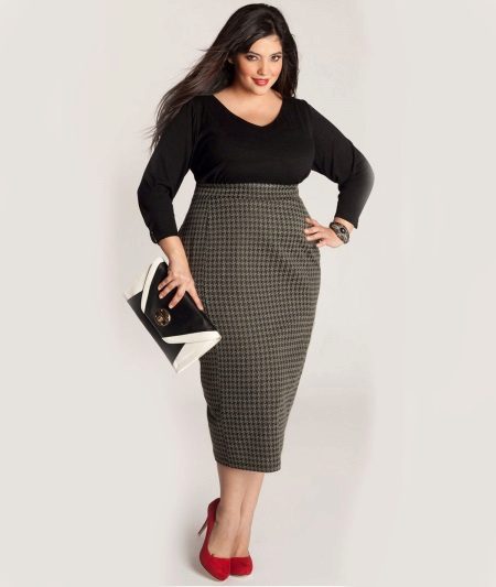 Robe fourreau taille haute pour femmes obèses