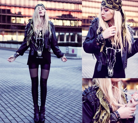 Bandana pour s'habiller dans le style rock